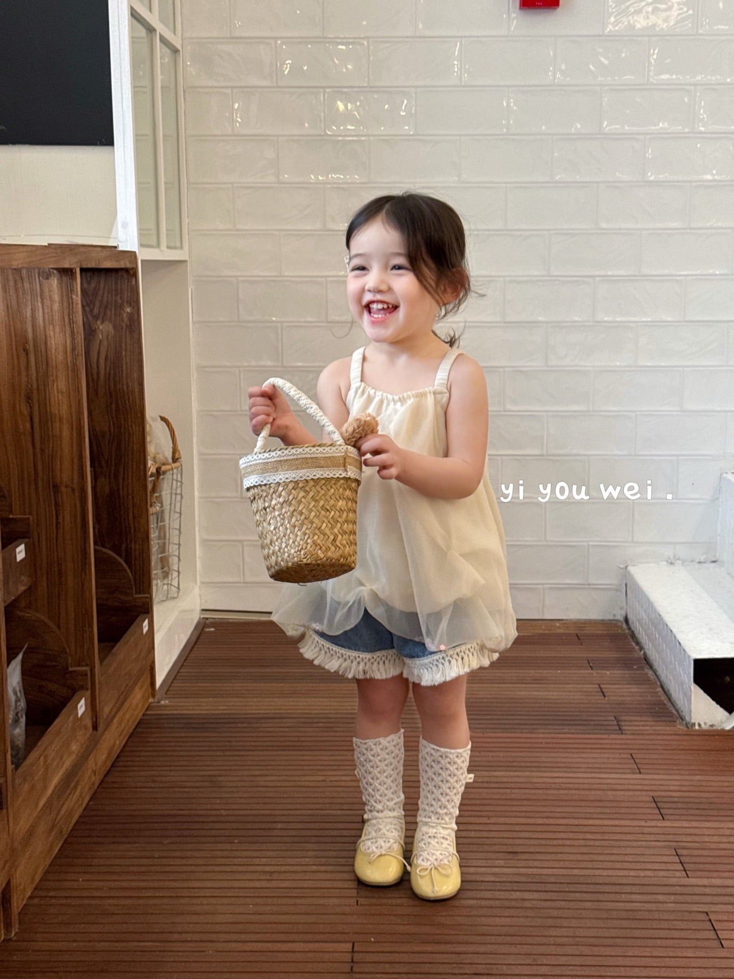 Bow Paperbag Style Puffy Dress/Blouse with Glitters